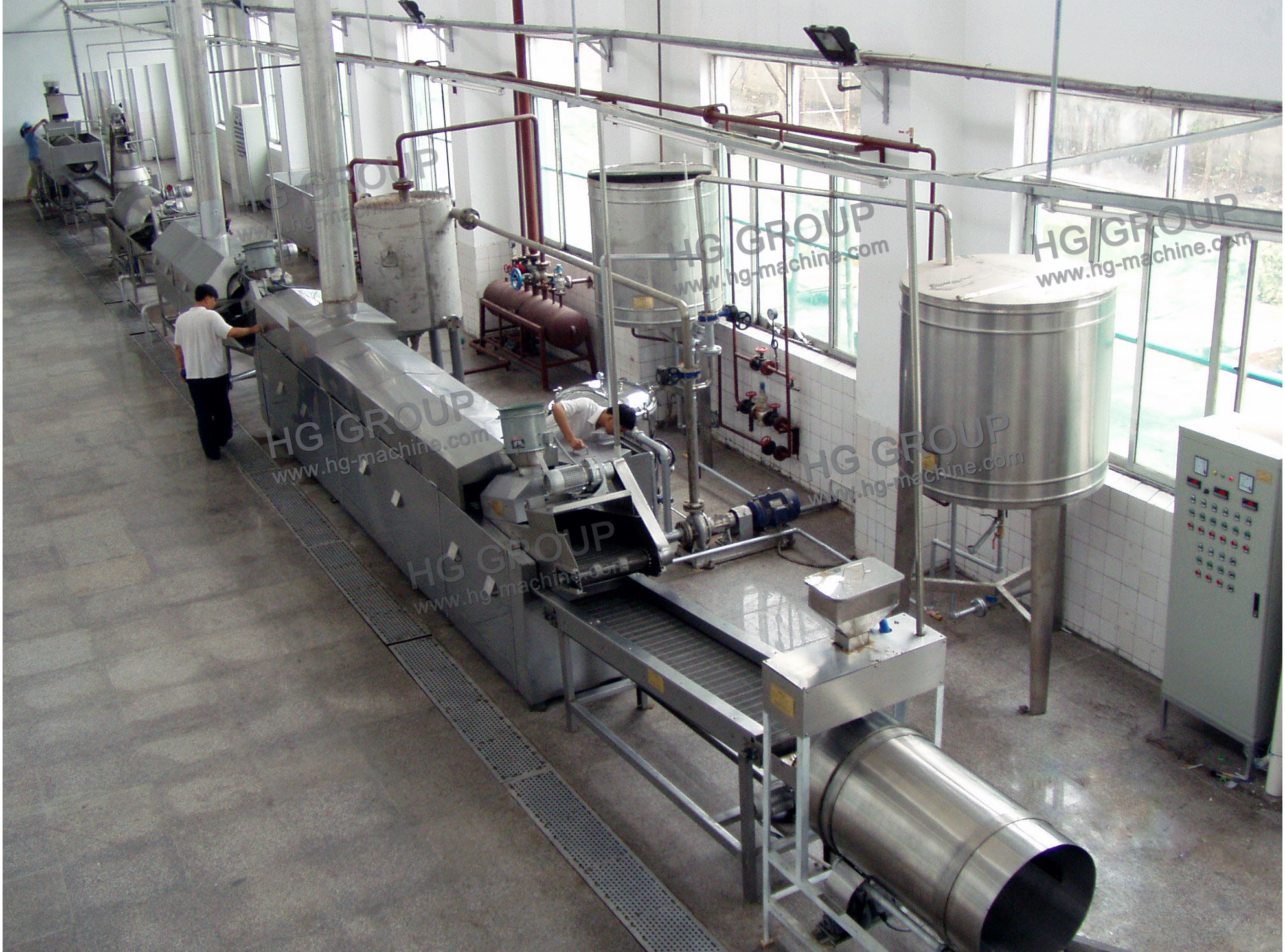 What are some safety precautions to follow when operating a food machine