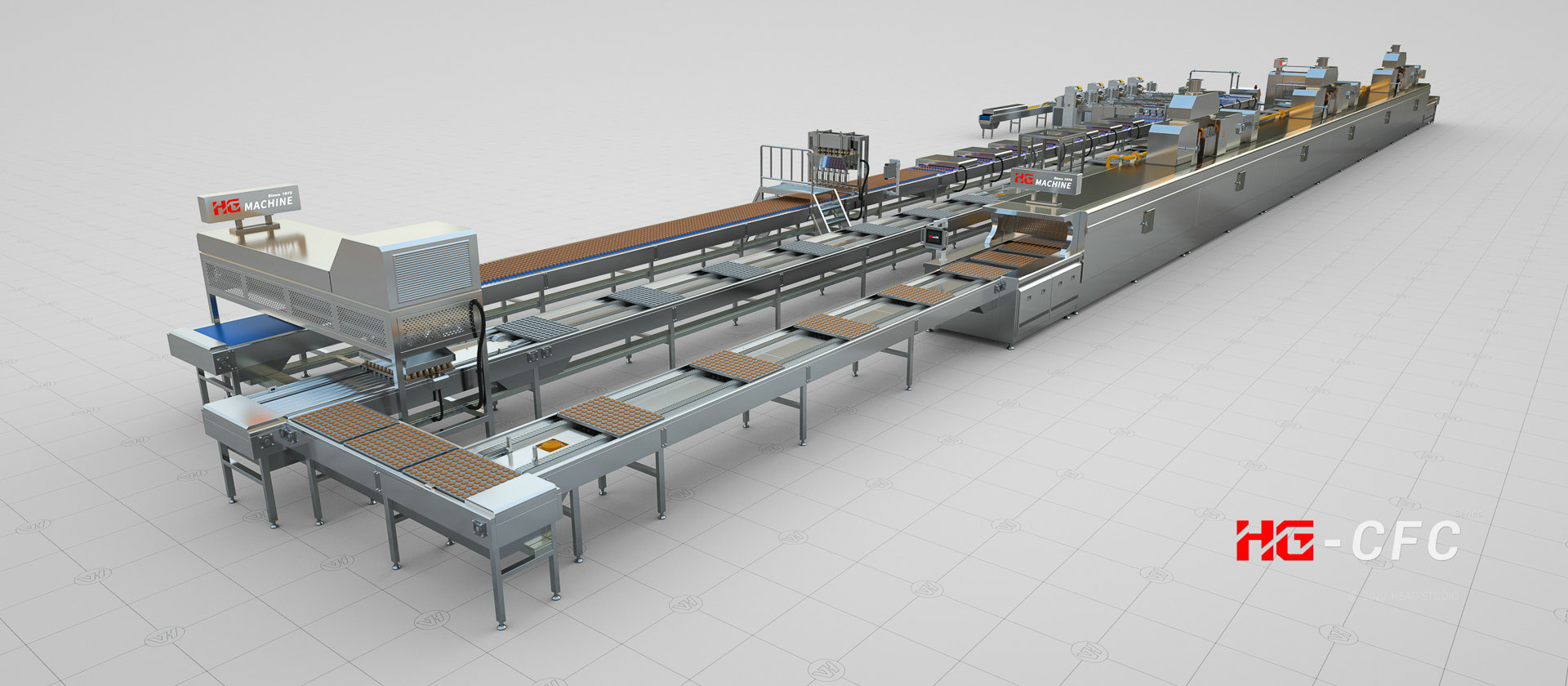 Full-automatic Center Filled/Cup Cake Production Line