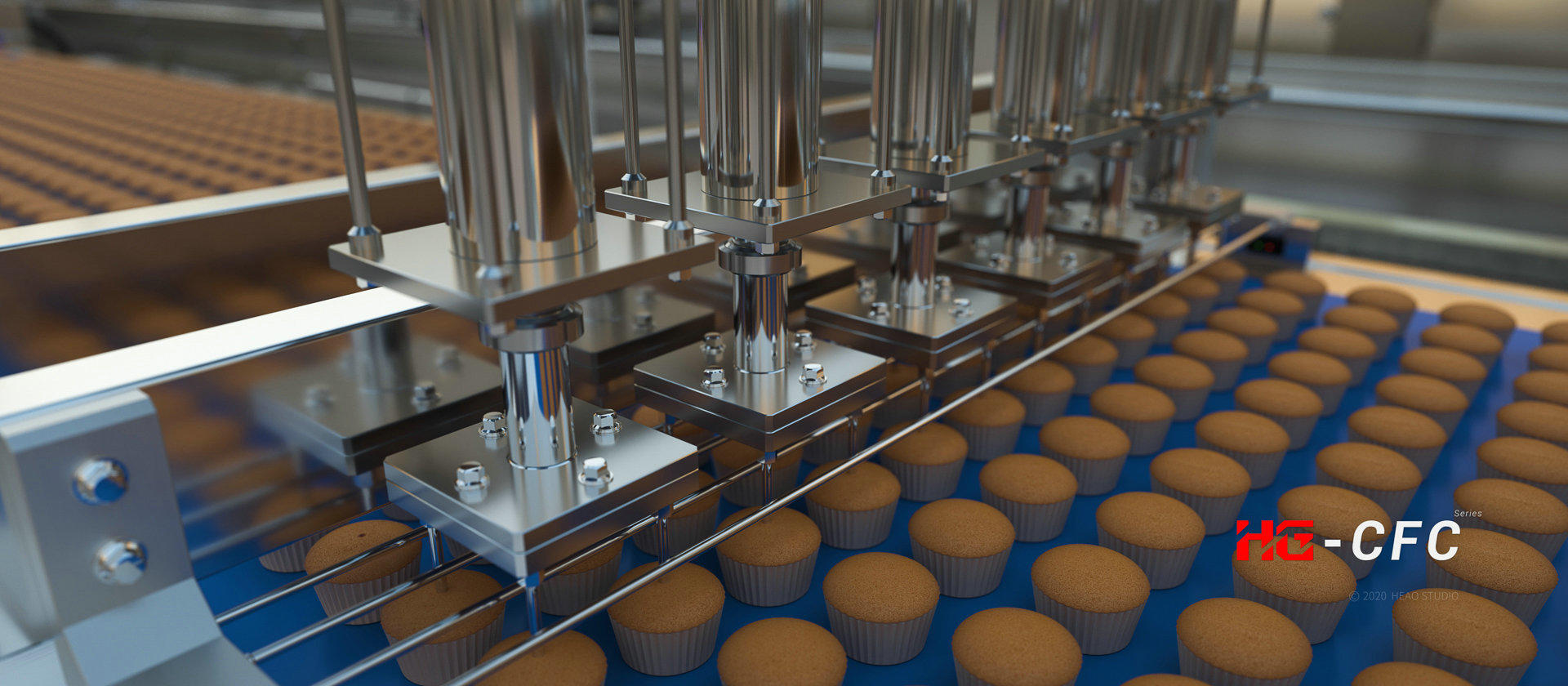Full-automatic Center Filled/Cup Cake Production Line