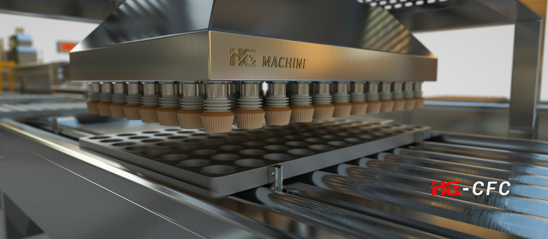 Full-automatic Center Filled/Cup Cake Production Line
