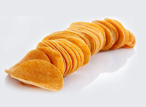 What is the process flow of the French fries and potato chips production line?