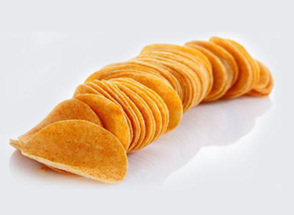 What is the process flow of the French fries and potato chips production line?