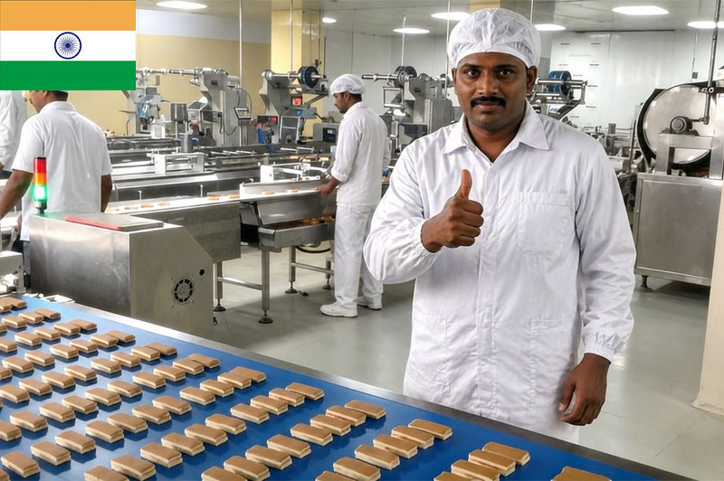 India Bear Cake High-Speed Line 400kg/h